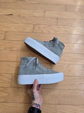 Vans | SK8-Hi Tapered Stackform sage green suede sneakers | WMS 6.5